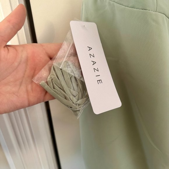 NWT | Azazie "Jordyn" Bridesmaids Dress (Dusty Sage) - Picture 10 of 12